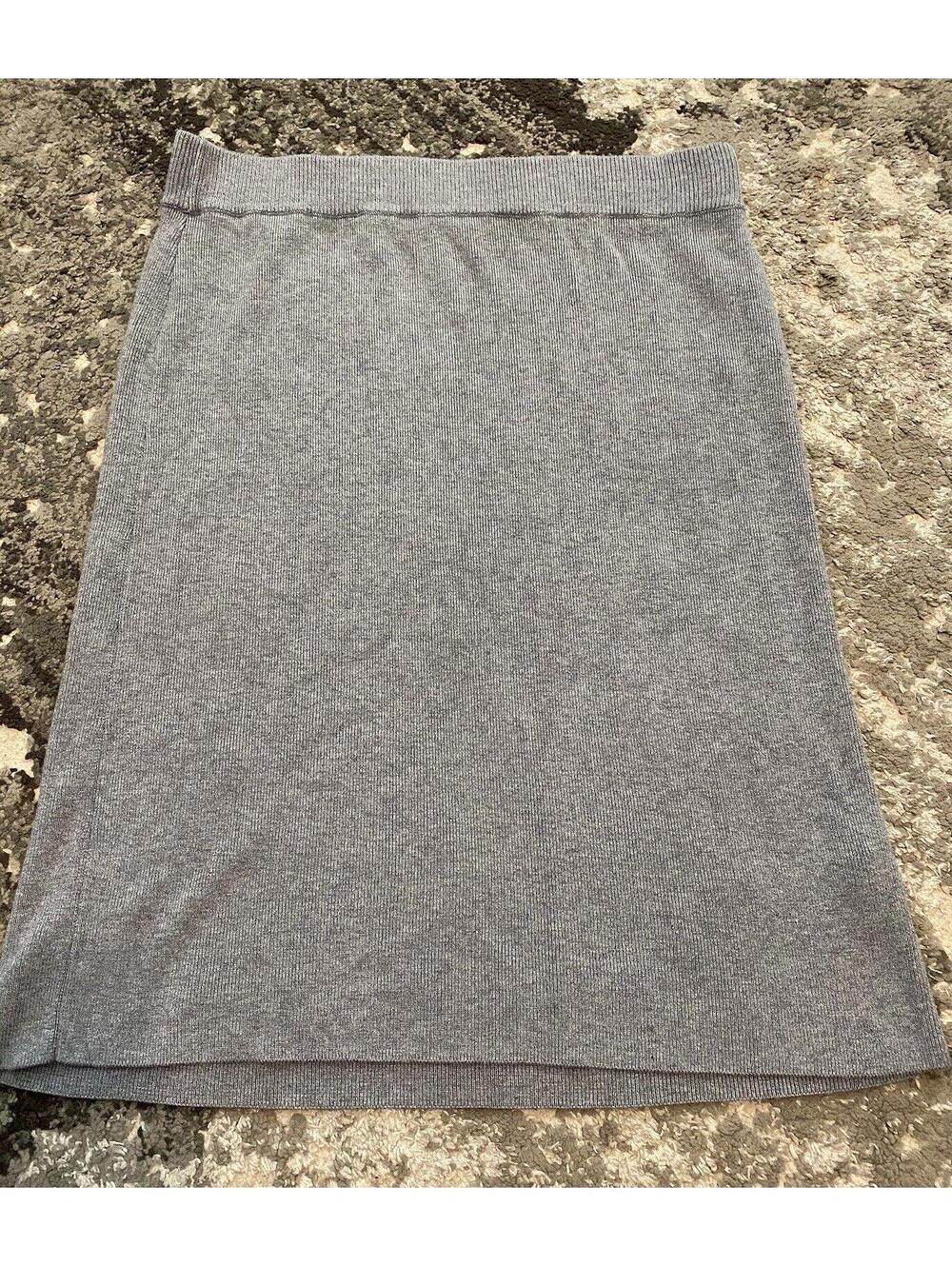 BANANA REPUBLIC Women Lightweight Gray Pencil Skirt Striped Petite Small